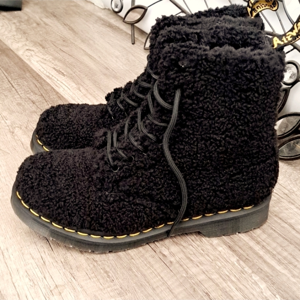 Dr. Martens Black Fleece Combat Boots